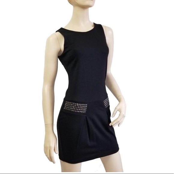 Massimo Dutti Black Studded Night Out Dress - Picture 3 of 10